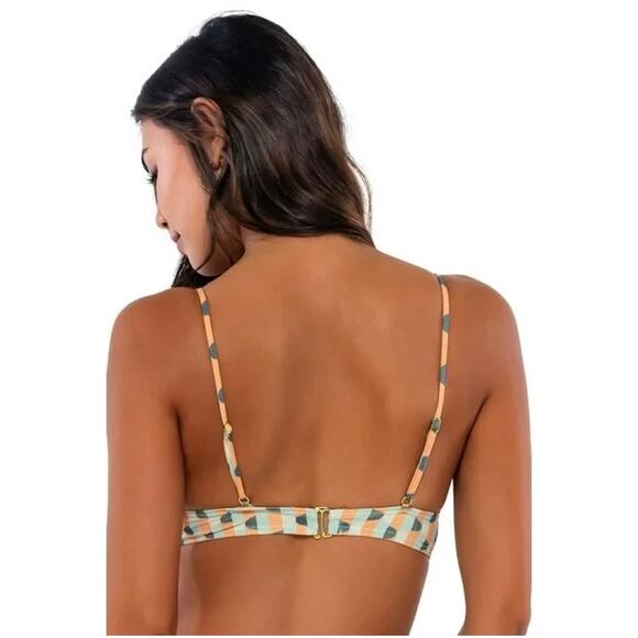 NWT B Swim Sahara Lurex Wyatt Bikini Set Geometric Print Top Large Bottom Medium - Picture 15 of 16